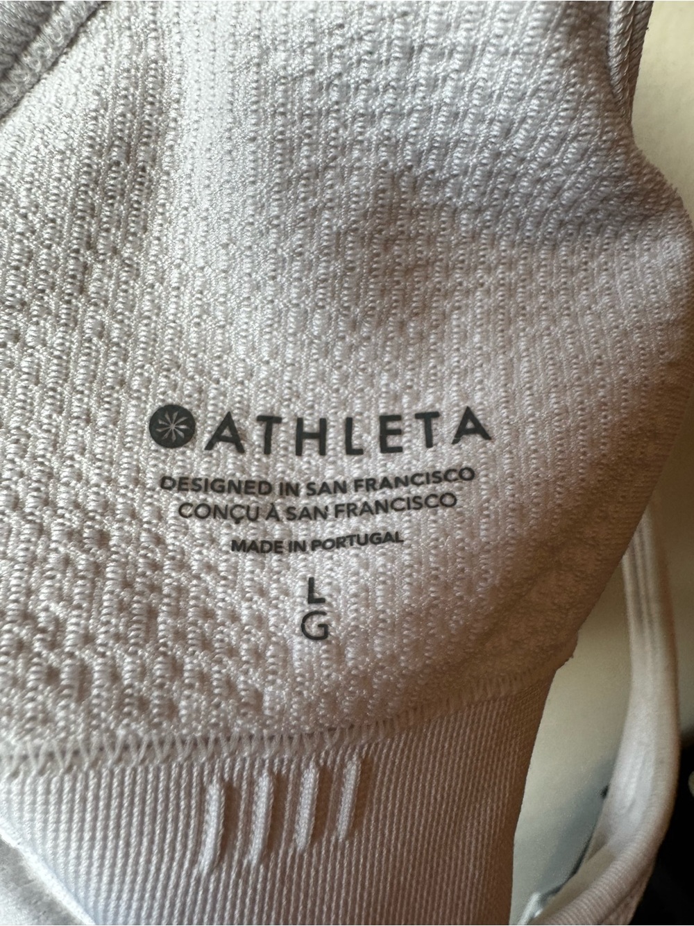 Athleta White Ribbed Racerback Tank Top - Picture 5 of 5